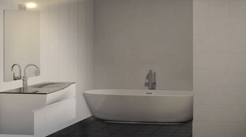Arr&ecirc;t sur image de la vid&eacute;o Philips salle de bain
