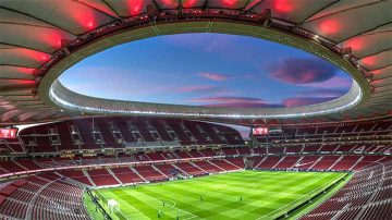 Uitzicht op het Wanda Metropolitano-stadion