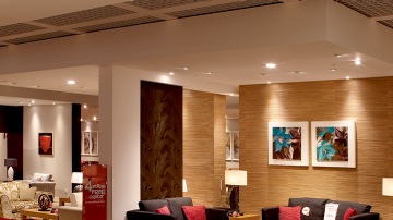 Cob Lights Fit In The Ceiling Of Living Room
