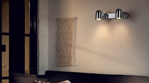 Pendant ceiling light in living room