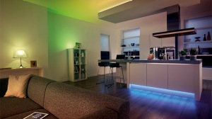 Pendant ceiling light in living room