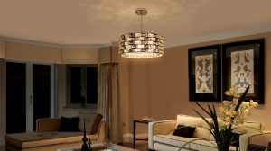 Pendant ceiling light in living room