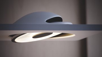 Ceiling spotlights in the bedroom