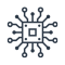 Computer chip looking icon