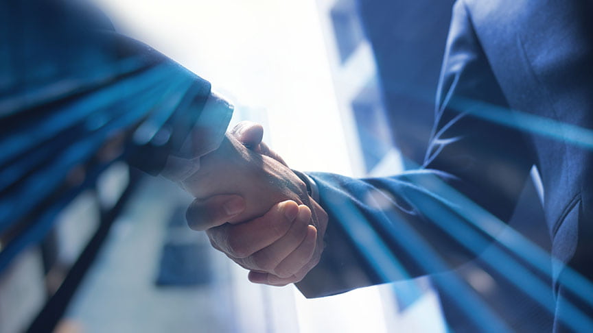 Shaking hands