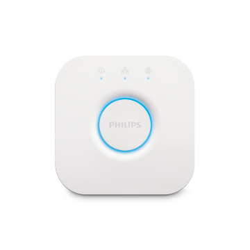 Philips Hue Bridge sobre fondo blanco