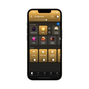 Móvil que muestra la interfaz del sistema Secure