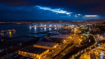 Éclairage LED intelligent dans le port de Blibao