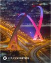 Puente iluminado con LED.