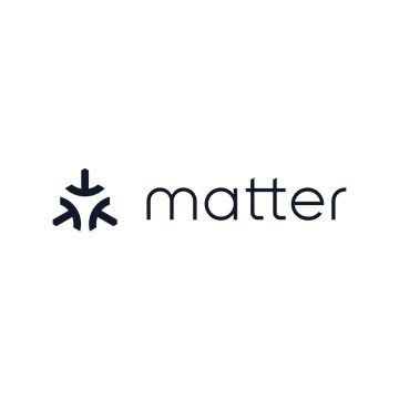 Matter logo with geometric symbol on the left and the word ""matter"" in lowercase on a white background.