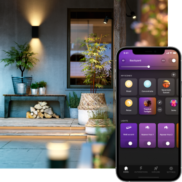 Lumière d'extérieur Hue chaude ou froide