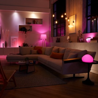 Décoration avec une lumière colorée